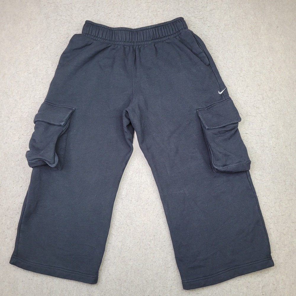 Nike Cargo Sweatpants Mens Small Black Pockets Utility FV7512-010